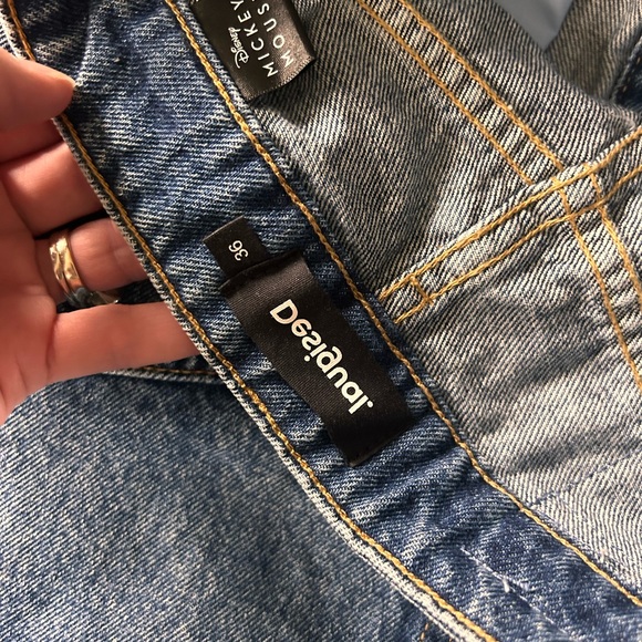 Desigual X Disney Mickey Mouse denim patchwork skirt XS - Picture 9 of 9